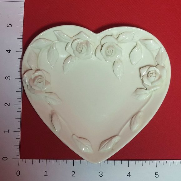 VTG Godinger Porcelain White Rose Dish & Trinket Box - Picture 9 of 14